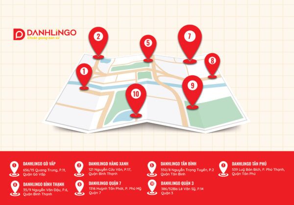 Hệ thống các chi nhánh của Ngoại ngữ Giasudaykem 6 MAP DANHLINGO 1