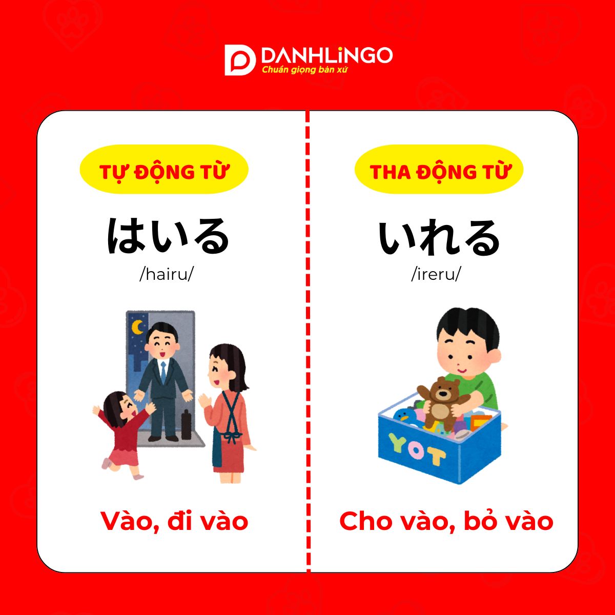 Phân biệt tha động từ và tự động từ trong tiếng Nhật 2 Tha động từ và tự động từ trong tiếng Nhật